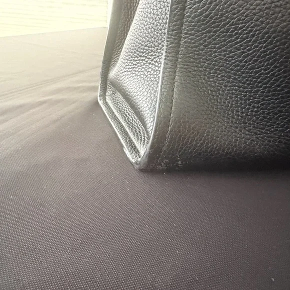 Tory Burch Black Pebbled Leather Tote